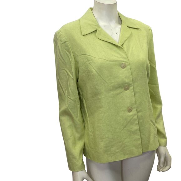 Coldwater Creek Linen Blend Womens Button-Up‎ Blazer Jacket size 10 - Picture 3 of 7